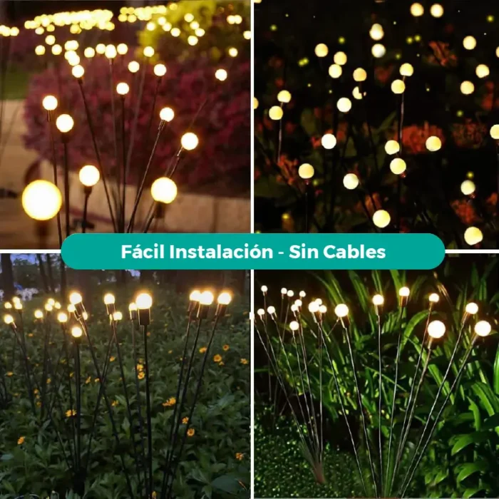 Estaca Solar Ramo de Flores con 8 Leds - Imagen 5