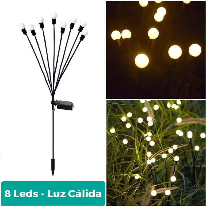 Estaca Solar Ramo de Flores con 8 Leds - Imagen 2