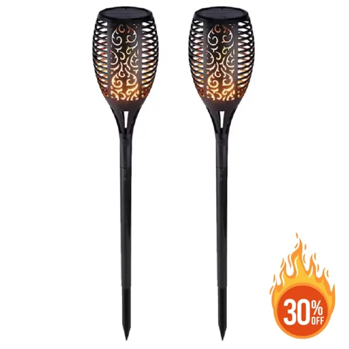 Estaca Solar Antorcha 12 Leds X 2 Unidades