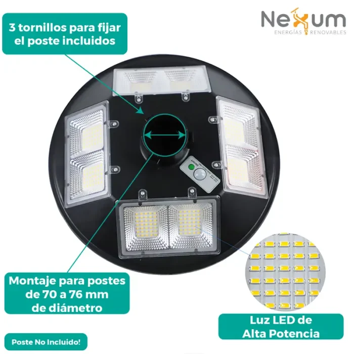 Farol de Jardín Solar UFO 200W - Imagen 6