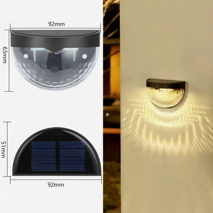 Aplique Solar de Pared Media Esfera x 2 Unidades - Imagen 8