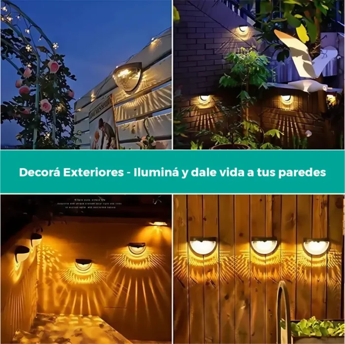 Aplique Solar de Pared Media Esfera x 2 Unidades - Imagen 2