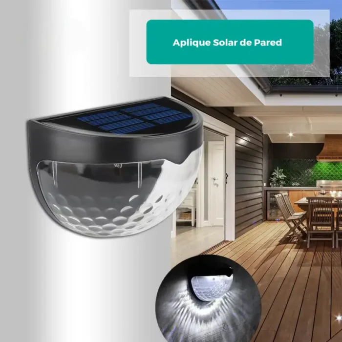 Aplique Solar de Pared Media Esfera x 2 Unidades - Imagen 4