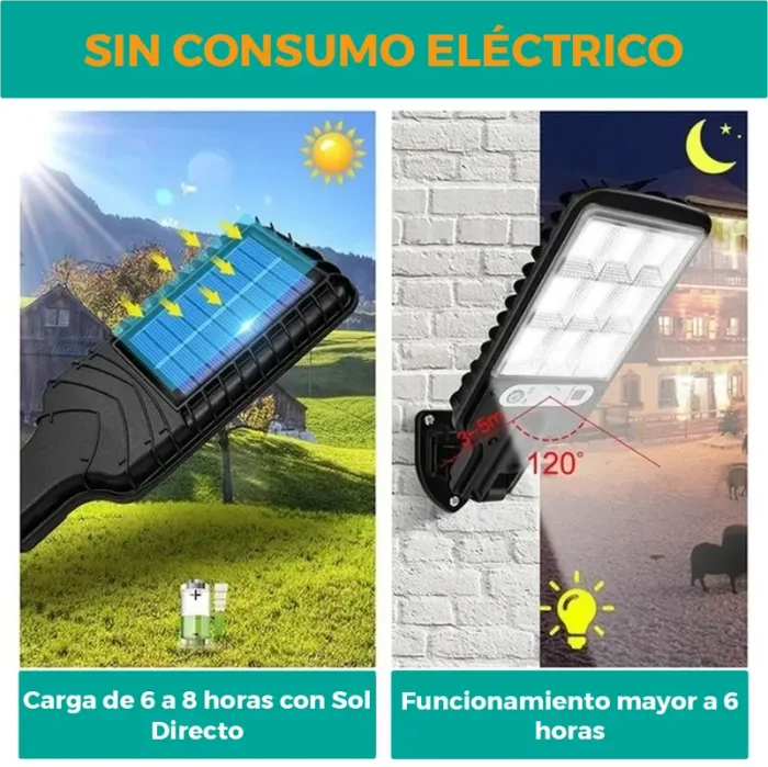 Reflector Solar LED Exterior Potente con Control Remoto - Pack x2 - Imagen 5