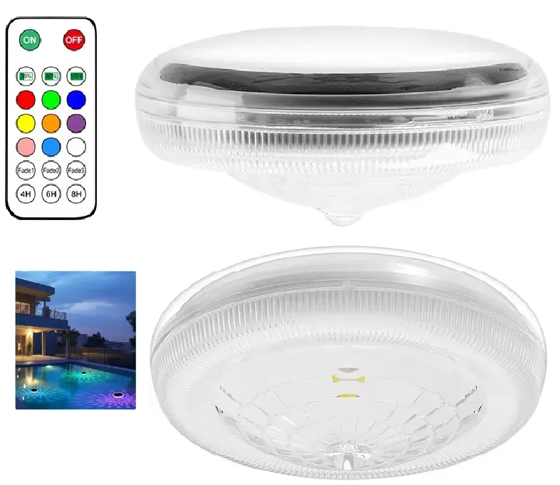Lámpara Solar Flotante para Pileta - Luces RGB Multicolor con Control Remoto - Imagen 2