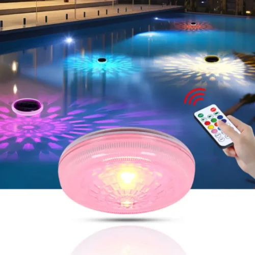 Lámpara Solar Flotante para Pileta - Luces RGB Multicolor con Control Remoto