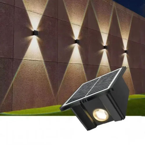 Aplique Solar de Pared Bidireccional LED Luz Cálida Decorativa