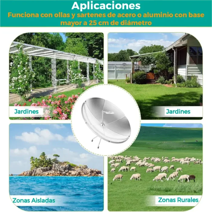 Cocina Solar Parabólica 1500W de Alta Eficiencia - Imagen 4