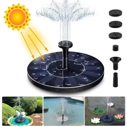 Fuente de Agua Solar Flotante para Jardín, Bebederos y Estanques