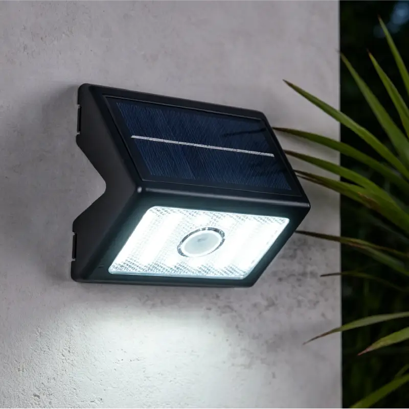 Aplique Solar de Pared con Sensor de Movimiento