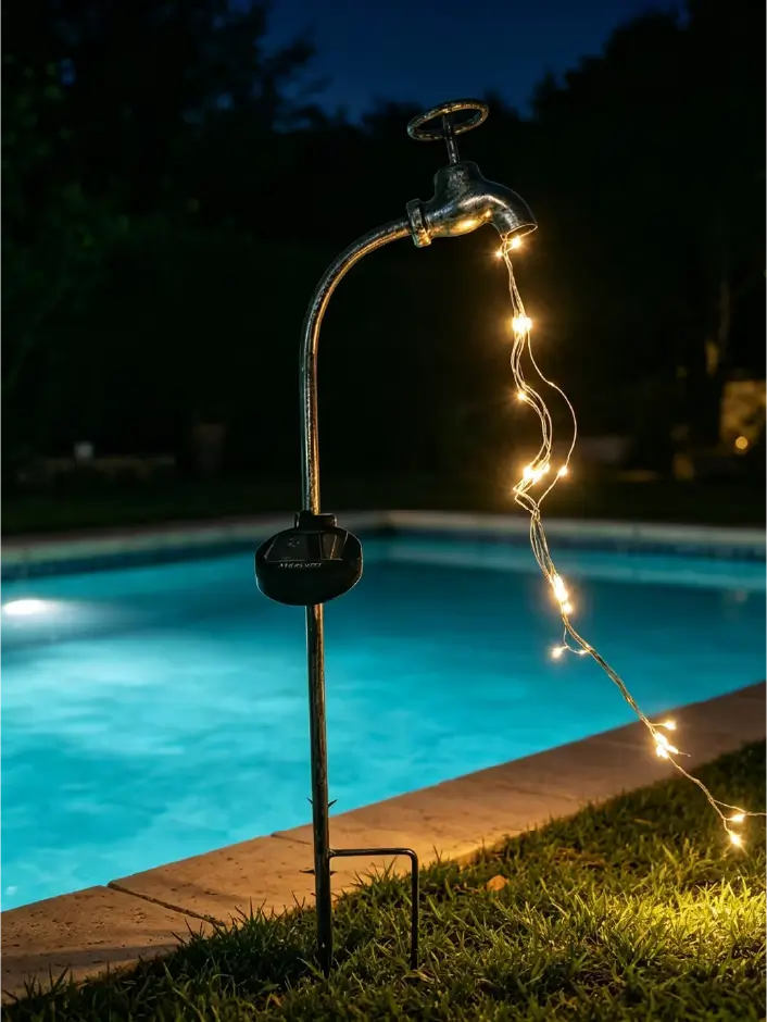 Estaca Solar Diseño Canilla Decorativa con 24 LEDs - Imagen 3