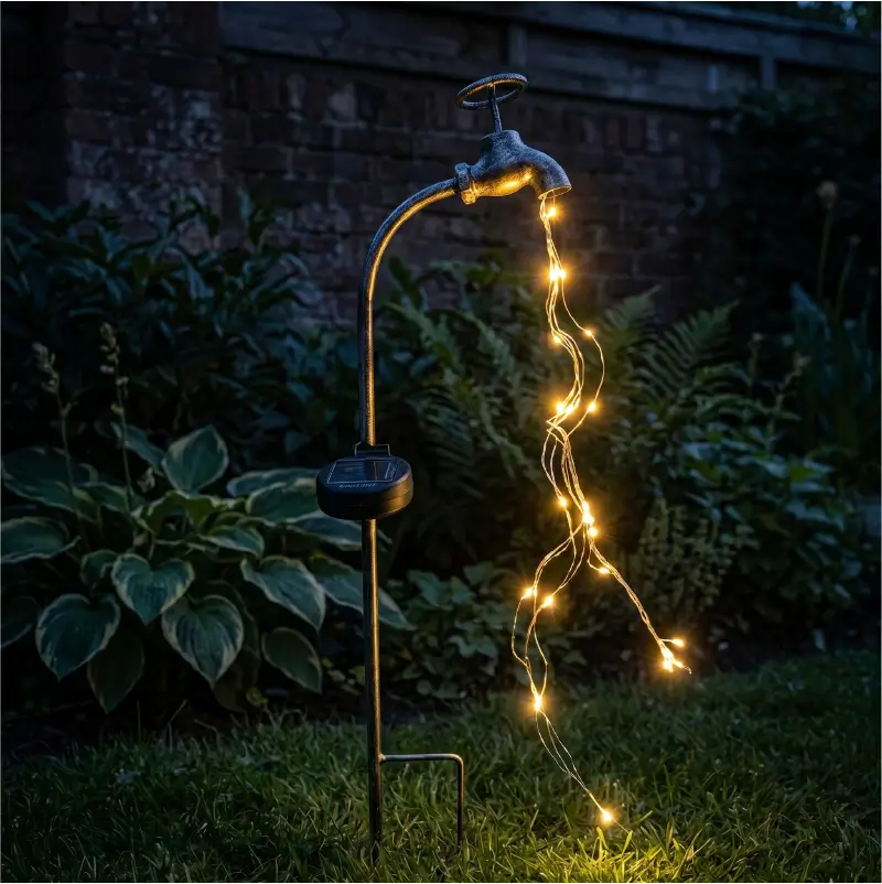 Estaca Solar Diseño Canilla Decorativa 24 LEDs | Nexum