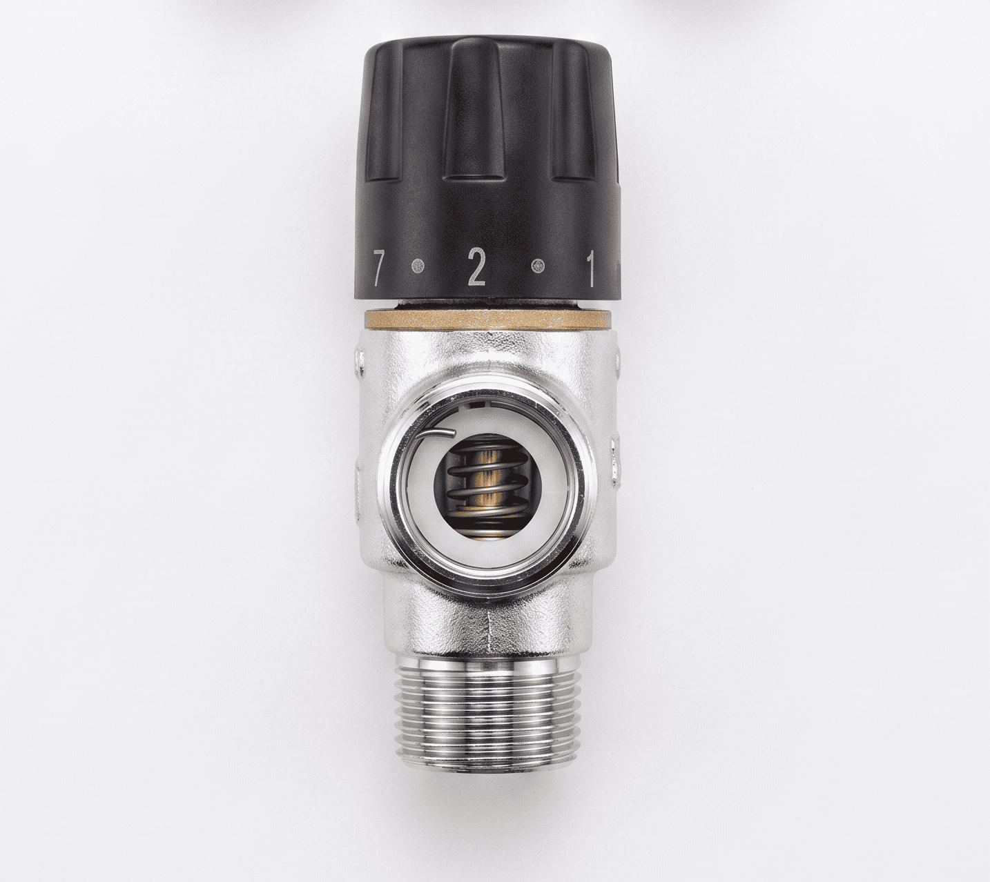 Válvula Mezcladora Termostática para Termotanque Solar 3/4" - Imagen 2